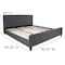 Flash Furniture King Size Dk Gray Fabric Platform Bed & Mattress HG-BM10-32-GG - alternate 8